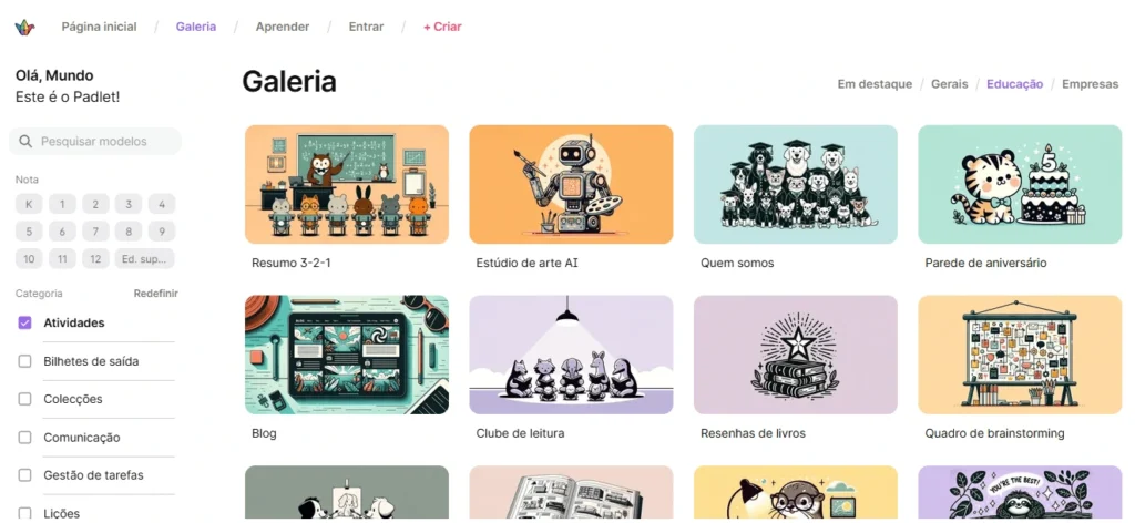 Mural Padlet - tutorial para professores